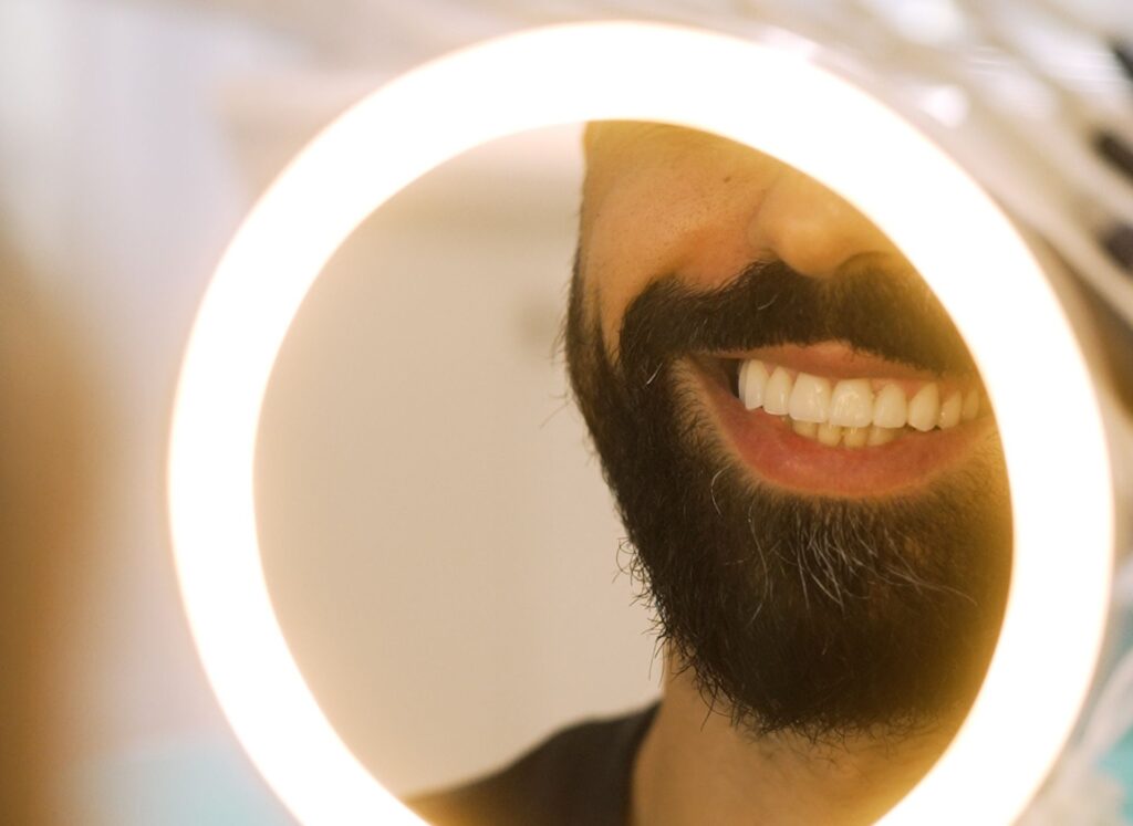 professional cleaning with veneers